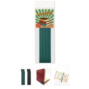 Закладки самоклеящиеся 8 шт. в упак. 12*376 черный/т.зеленый