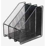 Лоток вертикальный 3-х секционный «deVENTE» 3041002 размер 24,2x29,5x31 см, сетч. метал., черный