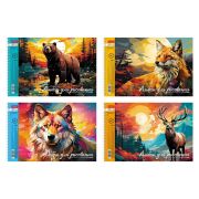 Альбом д/рисования 40л. на гребне 40А4тВсп Дикий мир России (Хатбер)