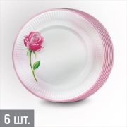 Тарелка бум. «Нежность» 18см цена за 6шт. 3.0001563