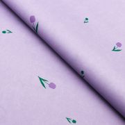 Бумага упаковочная тишью, «Цветы», сиреневый, 50 см × 70 см 17г