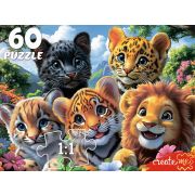 Пазлы 60эл. Ф60-4526 ВЕСЁЛОЕ СЕЛФИ ДИКИХ КОШЕК