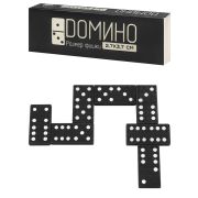 Домино пластиковое в картонной коробке 15х5х2,5 см, кость: 3,7х2,7см (арт.ИН-0397)