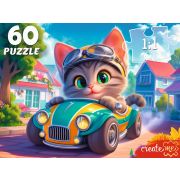 Пазлы 60эл. П60-5996 КОТЁНОК В АВТОМОБИЛЕ