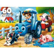 Пазлы 60эл. Ф60-4527 ВЕСЕЛЫЙ ТРАКТОР И КОМПАНИЯ