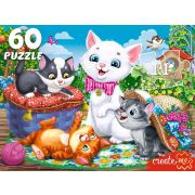 Пазлы 60эл. П60-7187 ЗАБАВНЫЕ КОТИКИ