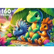 Пазлы 160эл. Ф160-4540 Динозавры под дождем