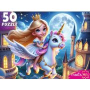 Пазлы 50эл. УК50-0220 ПОЛЁТ НА ЕДИНОРОГЕ