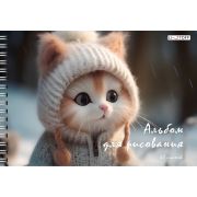 Альбом д/рисования 40л. на гребне АСЛ402528 Котик