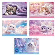 Альбом д/рисования 24л. на гребне 24А4Вгр Нежные мечты (с пласт. обл.)