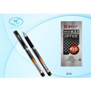 Гелевая ручка черная  игол. након. 0,5мм K-33 «Office»