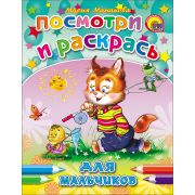 Раскраска  «Посмотри и Раскрась» Для мальчиков 14602 (изд-во «Проф-пресс»)