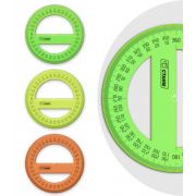 Транспортир пластик 10см neon cristal ТР41
