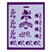 Трафарет для декора многоразовый 25,5х20,5см бордюр волна 3-х видов DK28004