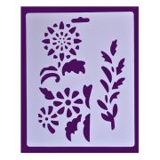 Трафарет для декора многоразовый 25,5х20,5 см георгин, листья и др. DK28012