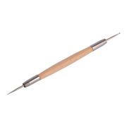 Скульптурный нож двухстороннее шило (0,8/1,2 мм) ручка деревянная DK11239