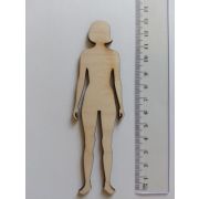 Деревянная заготовка  силуэт женщина 13см