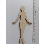 Деревянная заготовка  силуэт девушка 13см