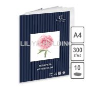 Папка для акварели А4 20л. «Пион» П-1722 плотность 300г/м2, (цвет молочный)