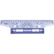 Линейка-рейсшина 22см б/цв. пластиковый ролик СТАММ ЛР10