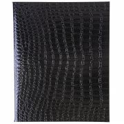 Тетрадь 48л. кл. бумвинил METALLIC тиснение CROCO Черная 48Т5бвВ1 (072232)