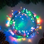 Э/гирлянда 100л. LED 10м цветная S2003 прозрачный шнур