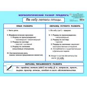 Плакат А2 Предлоги. 0034 Морфологический разбор 5-6 классы