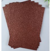 Фоамиран глиттерный А4 Magic 4 Hobby 2 мм  Коричневый 4823440