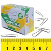 Скрепки 25мм никел. 100шт. ZH869 «Премиум» треуг.с отогн.нос., J.Otten