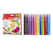Фломастеры 12цв. DELI EC10800 Color Emotion вент.колп. Jumbo,линия письма до 6мм