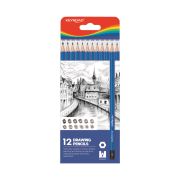 Набор карандашей 12шт 8B,6B,5B,4B,3B,2B,B,HB,H,2H,4H,6H