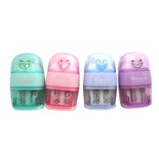 Точилка игрушка ZD-0062 с ластиком (2 в 1) 2 отв