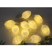 Э/гирлянда 10л. LED 4м Шишка, свет белый KRV-190