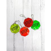 Светоотражающий брелок J.O. 0165 (92530) «STOP» ПВХ