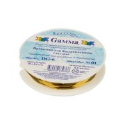 Проволока для бисера металл DG-6  d 0.6ммт 10м  ±0.5 м №01 латунь «Zlatka»