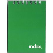 Блокнот А7 гребень 40л. INDEX INLcl-7/40gr зеленый