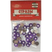 Стразы для декор. ТХ-9102 Цветы в кристаллах 1,2см набор 50шт.