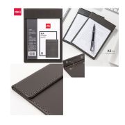 Планшет А5 Deli 64507GREY искус. кожа, серый с магн.крышкой