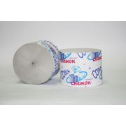 Туалетная бумага «Снежок» сотка 100м намотка,светло-серая