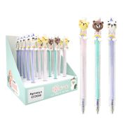 Ручка пиши-стирай CF2666 Зверята шариковая 0.7 мм синяя