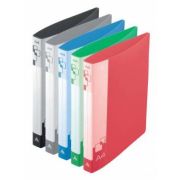 Папка на 4-х кольцах А4 40мм пластик D-кольцо d-22мм 0840/4D синяя +карм.