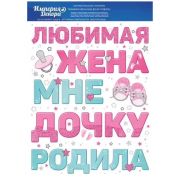 Наклейка «Любимая жена мне дочку родила» 77,008,00