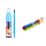 Фломастеры 12цв. DELI EC10506 ColoRun вент.колп., трехгр смываемые в тубе