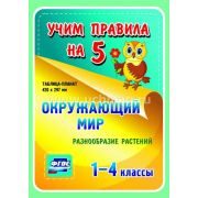 Плакат А3 Разнообразие растений. 1-4 классы НП-30