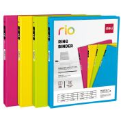 Папка Панорама на 2-х D-кольцах А4 DELI Rio EB10000 А4 кор 50мм с вставкой ассорти