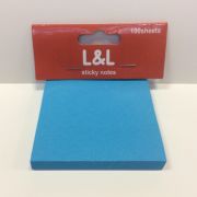 Самоклеющийся блок 76*76 100л. голубой неон L&L 216017-1
