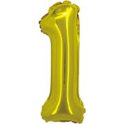 Шар фольгированный Мини-цифра 16''/41 см «1, Золото» R3171