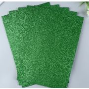 Фоамиран глиттерный А4 Magic 4 Hobby 2 мм Зеленое яблоко 4823439