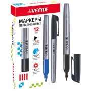 Маркер черный «deVENTE» круглый корпус, с клипом, пулевидный 1мм