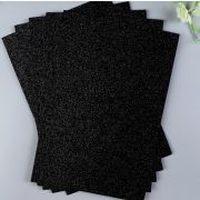 Фоамиран глиттерный А4 Magic 4 Hobby 2 мм Черный 4823444